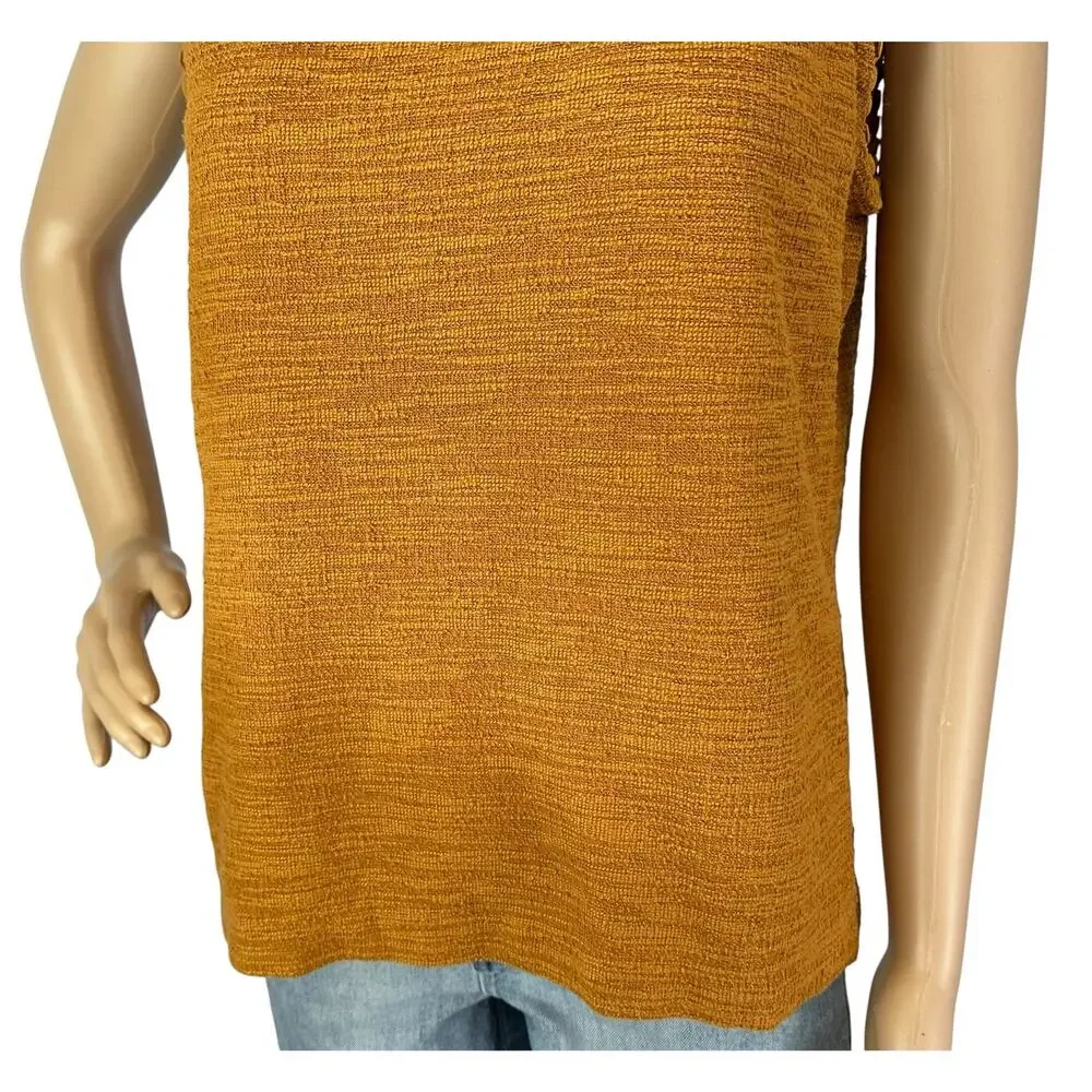 J. Crew Textured Tank Top with Scalloped Trim Burnished Copper AJ095 Size M